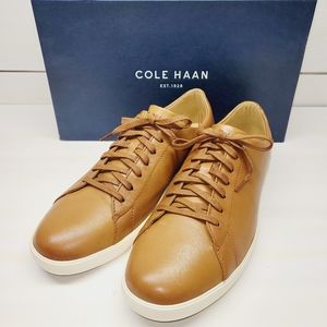 Cole Haan Men's Grand Crosscourt II Sneaker Shoes Tan Leather Size 12 M